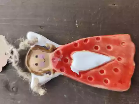 Anioł ceramiczny mała zawieszka