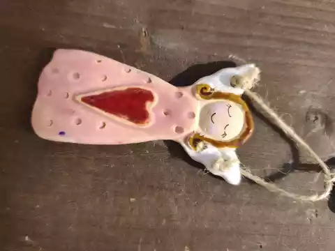 Anioł ceramiczny mała zawieszka