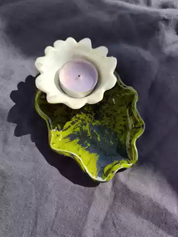 pojemniczek ceramiczny na świecę lub biżuterię