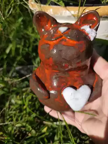 Skarbonka ceramiczna kot z sercem
