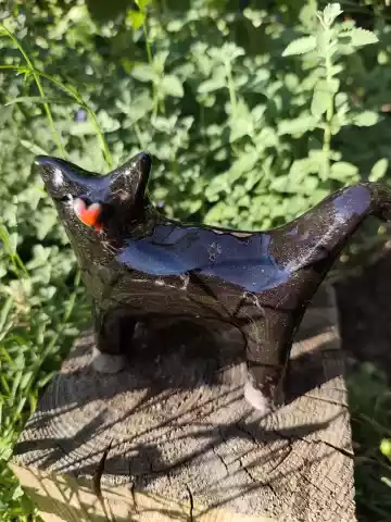 Kot czarny ceramiczny mały