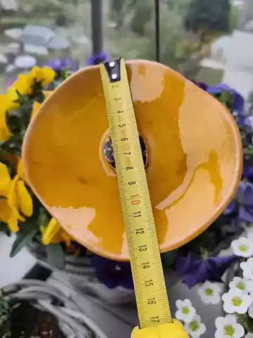 Kwiat ceramiczny morelowy