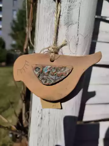 Ptaszek ceramiczny zawieszka