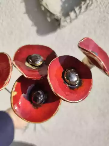 kwiaty ceramiczne 5 szt