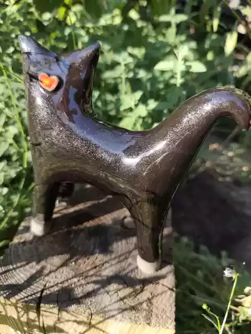 Czarny kot ceramiczny duży