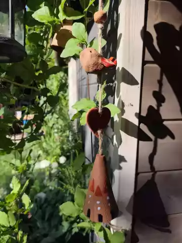 Dzwonek ceramiczny z ptaszkiem