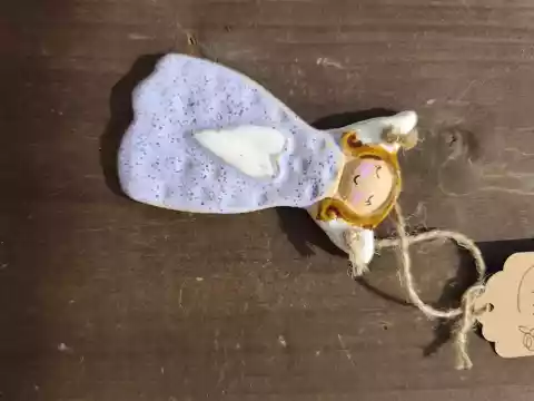 Anioł ceramiczny mała zawieszka