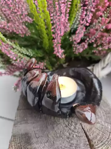 Dłoń ceramiczna Halloween podstawek pod świecę