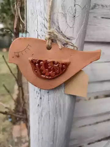 Ptaszek ceramiczny zawieszka