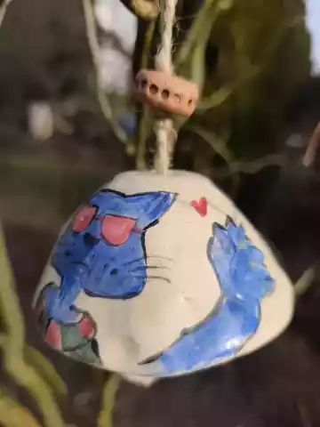 Dzwonek ceramiczny ręcznie malowany