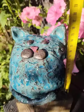 Skarbonka ceramiczna gruby kotek