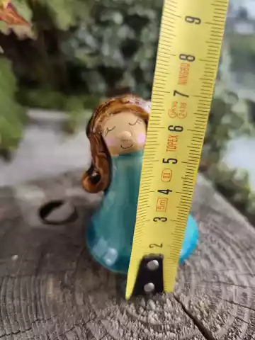 Aniołek ceramiczny w turkusowej sukience