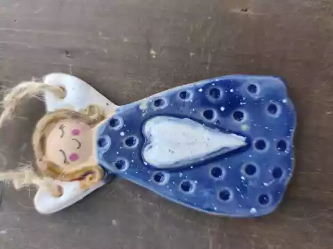 Anioł ceramiczny mała zawieszka