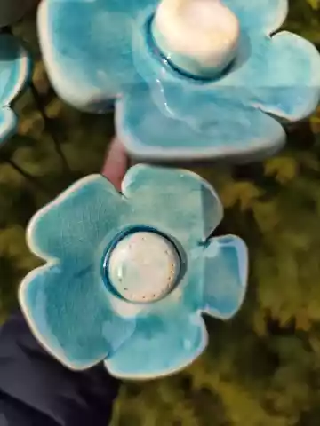 kwiaty ceramiczne 5 szt