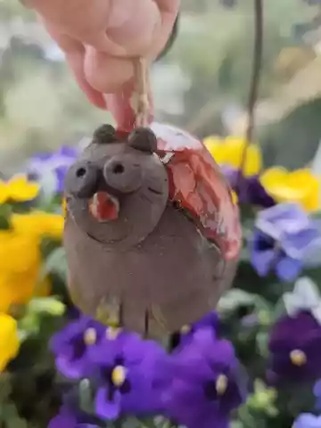 dzwonek ceramiczny biedronka