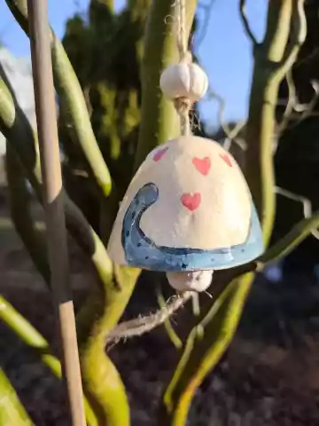dzwonek ceramiczny ręcznie malowany