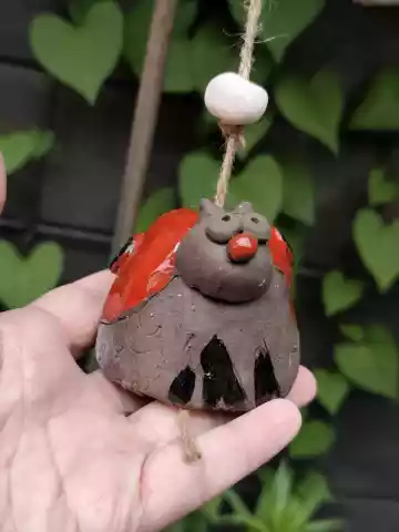 Dzwonek ceramiczny biedronka