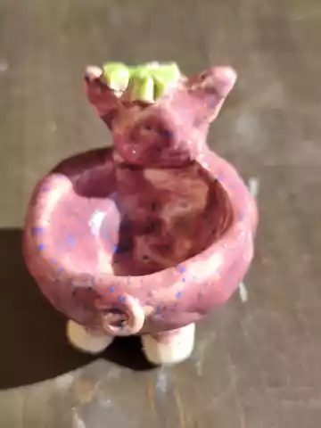 Świnka ceramiczna na biżuterię
