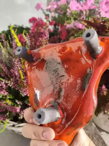 Misa ceramiczna na nóżkach koronka