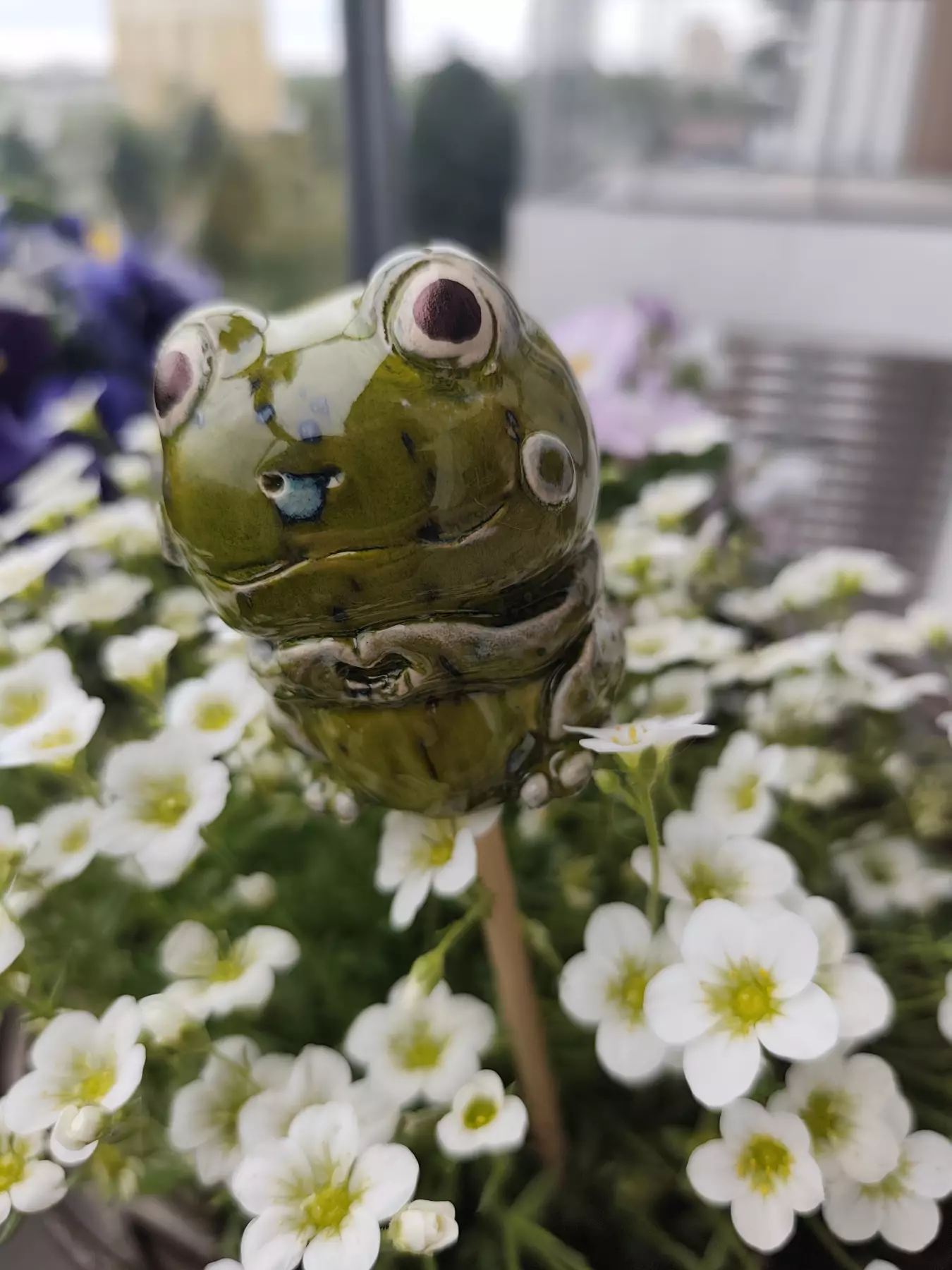 Żabka ceramiczna zielona