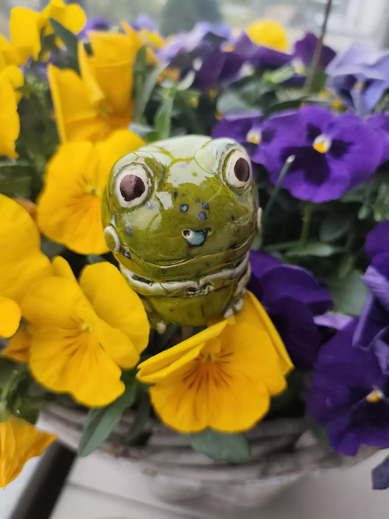 Żabka ceramiczna zielona