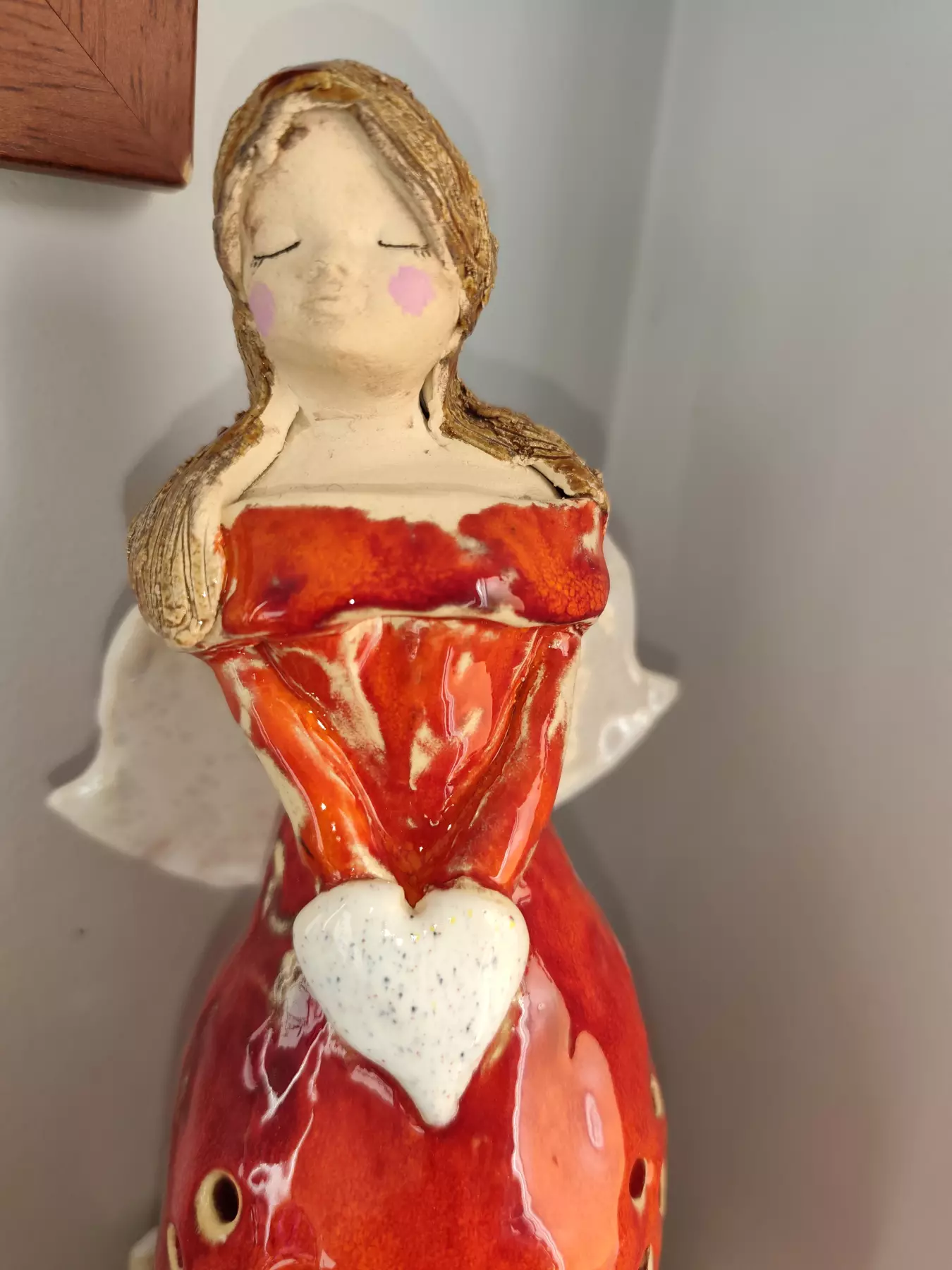 anioł ceramiczne lampion