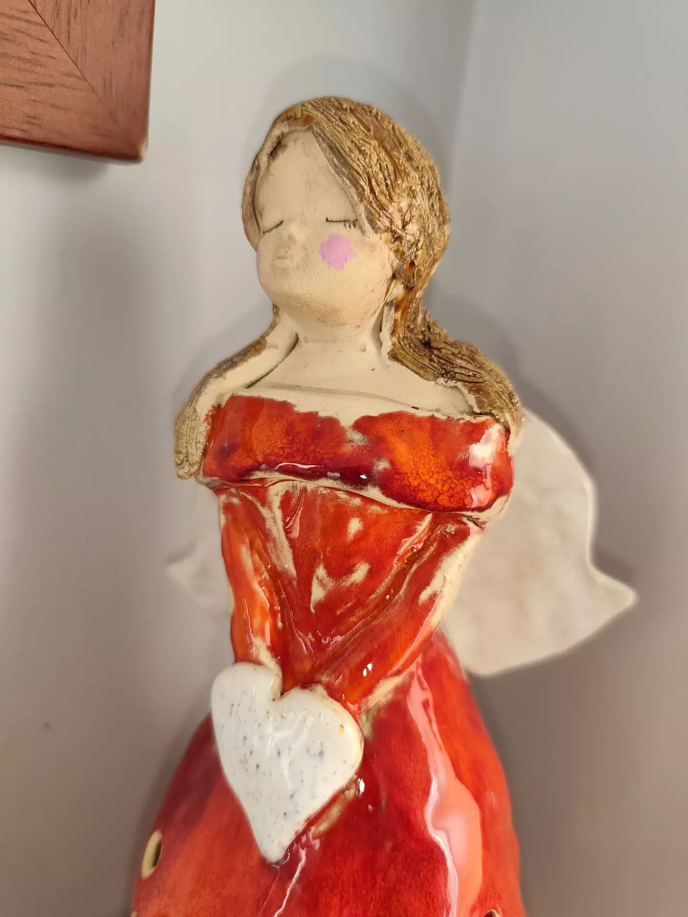 anioł ceramiczne lampion