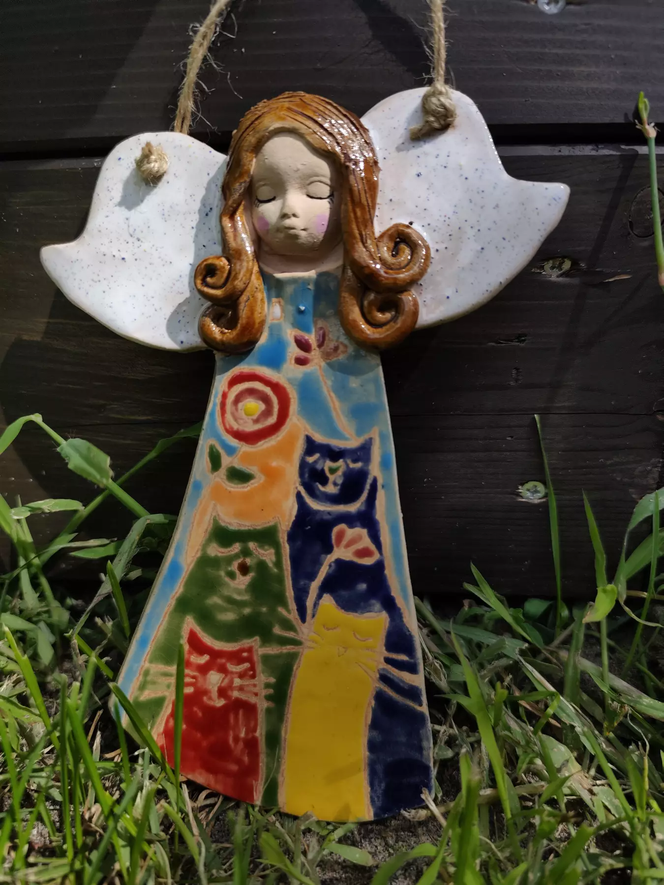 anioł ceramiczny