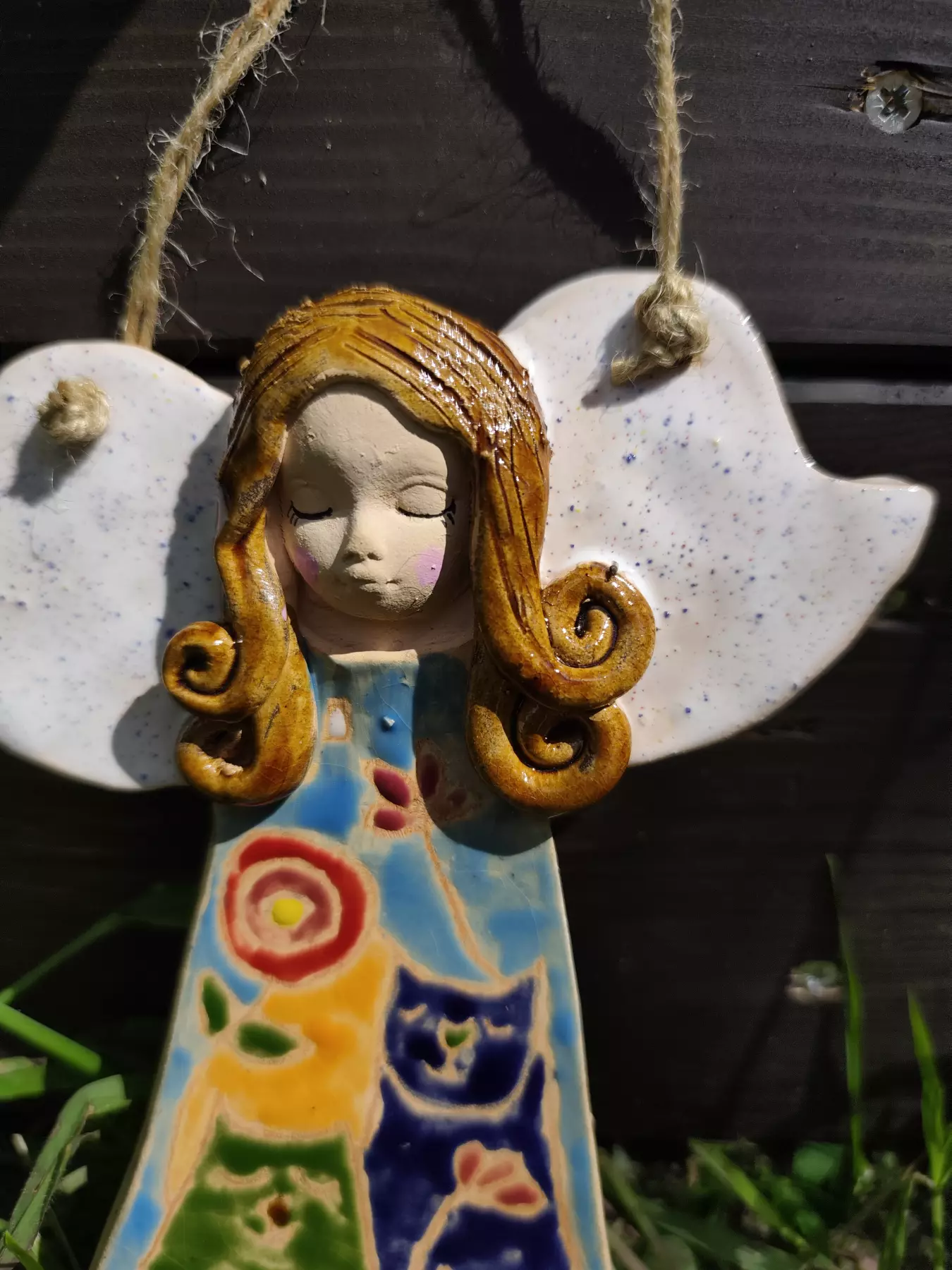 anioł ceramiczny