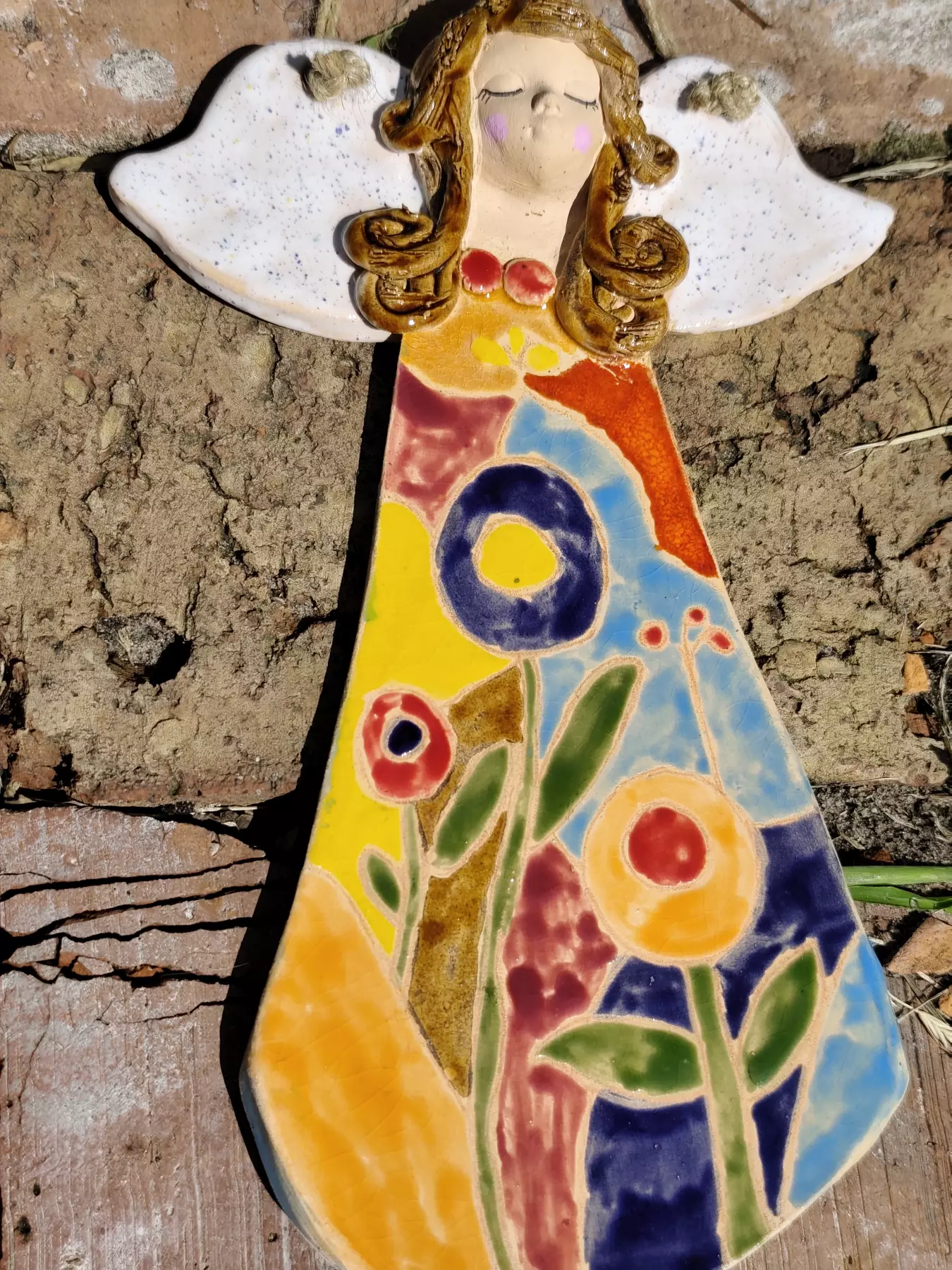 anioł ceramiczny