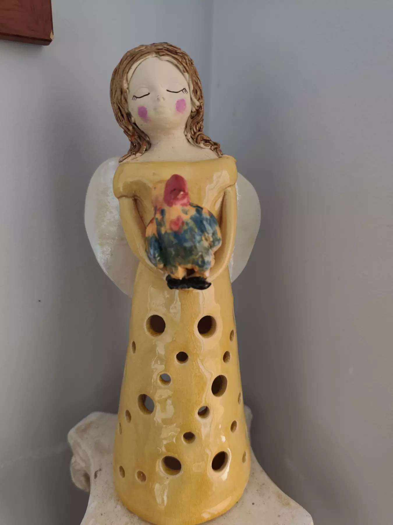 anioł ceramiczny lampion