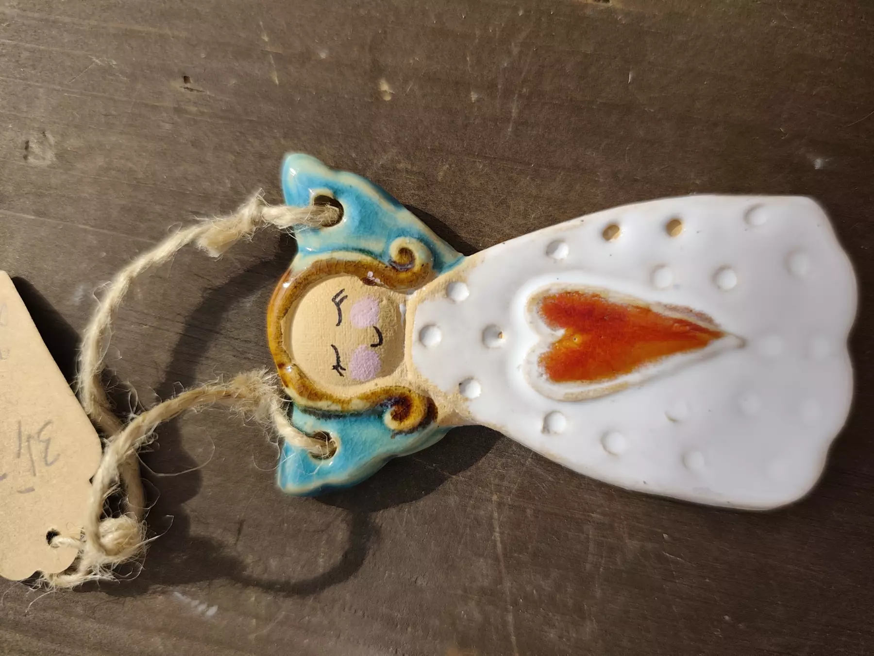 Anioł ceramiczny mała zawieszka