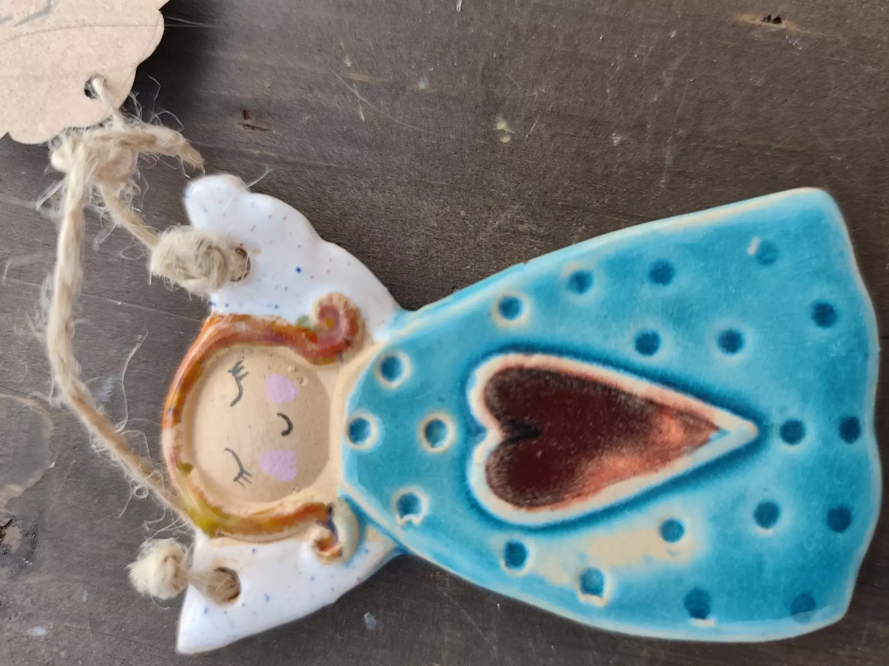 Anioł ceramiczny mała zawieszka