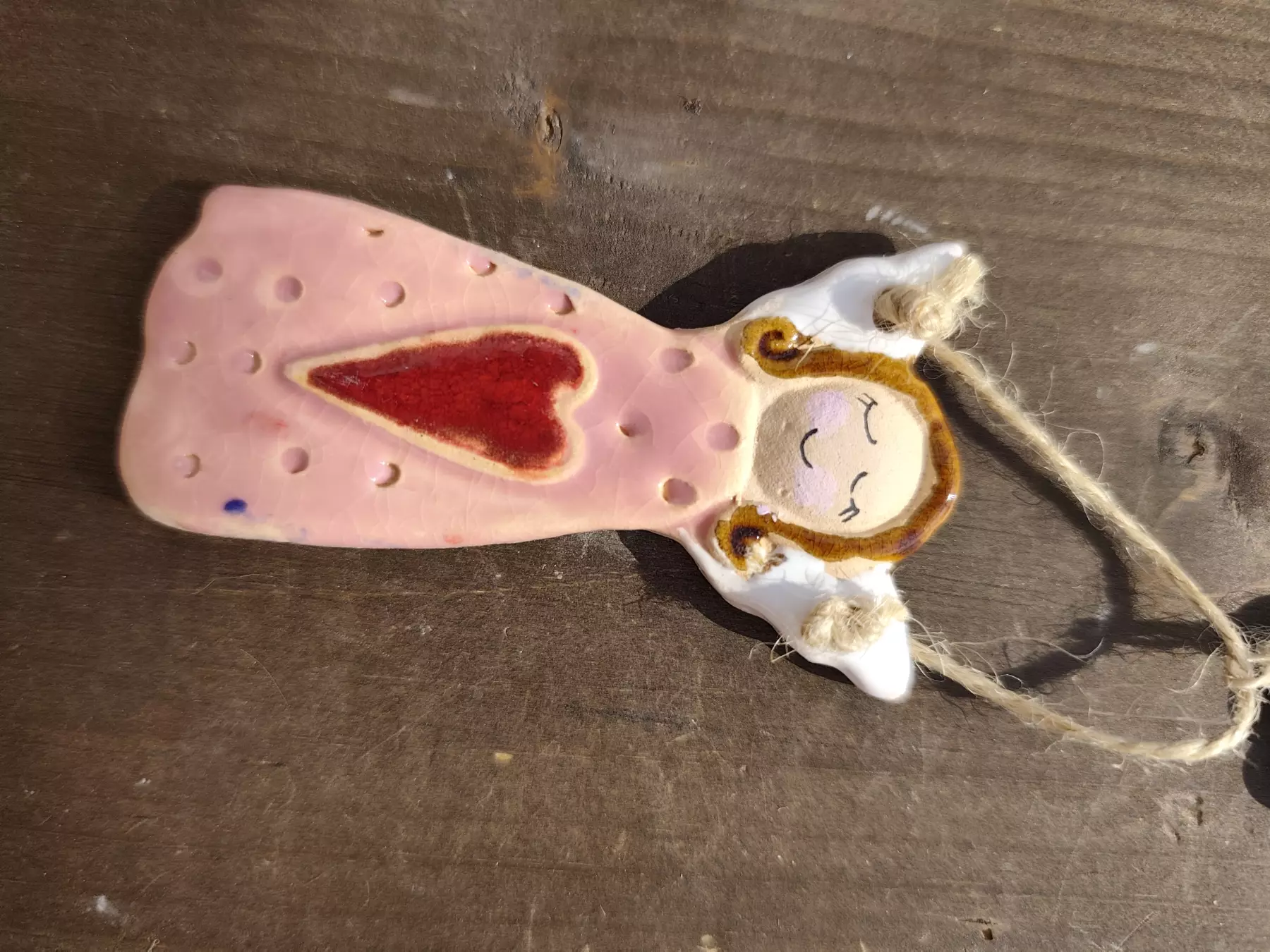 Anioł ceramiczny mała zawieszka