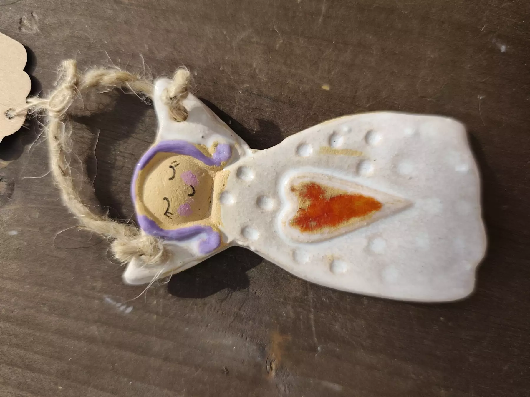 Anioł ceramiczny mała zawieszka