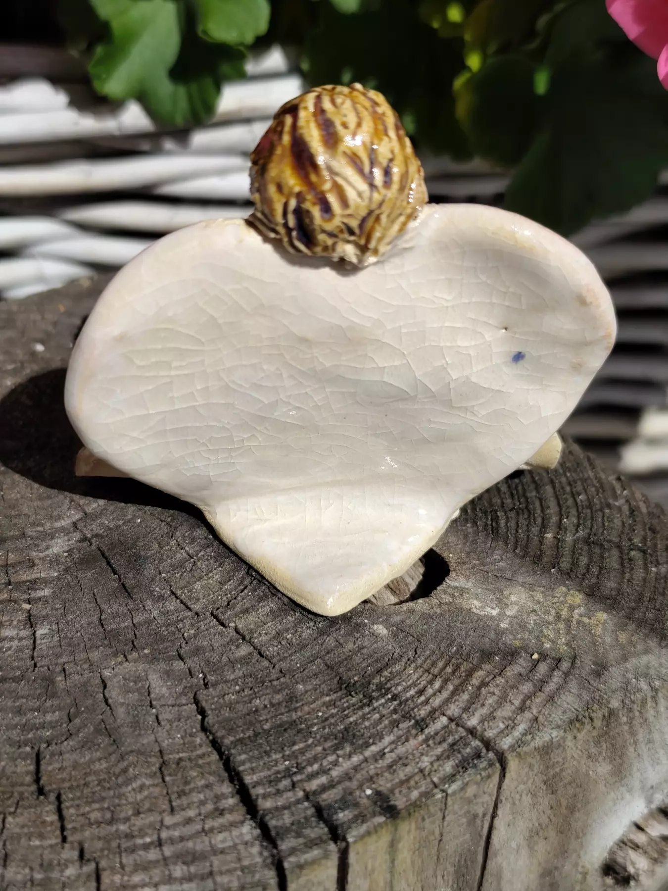 Anioł ceramiczny serduszko