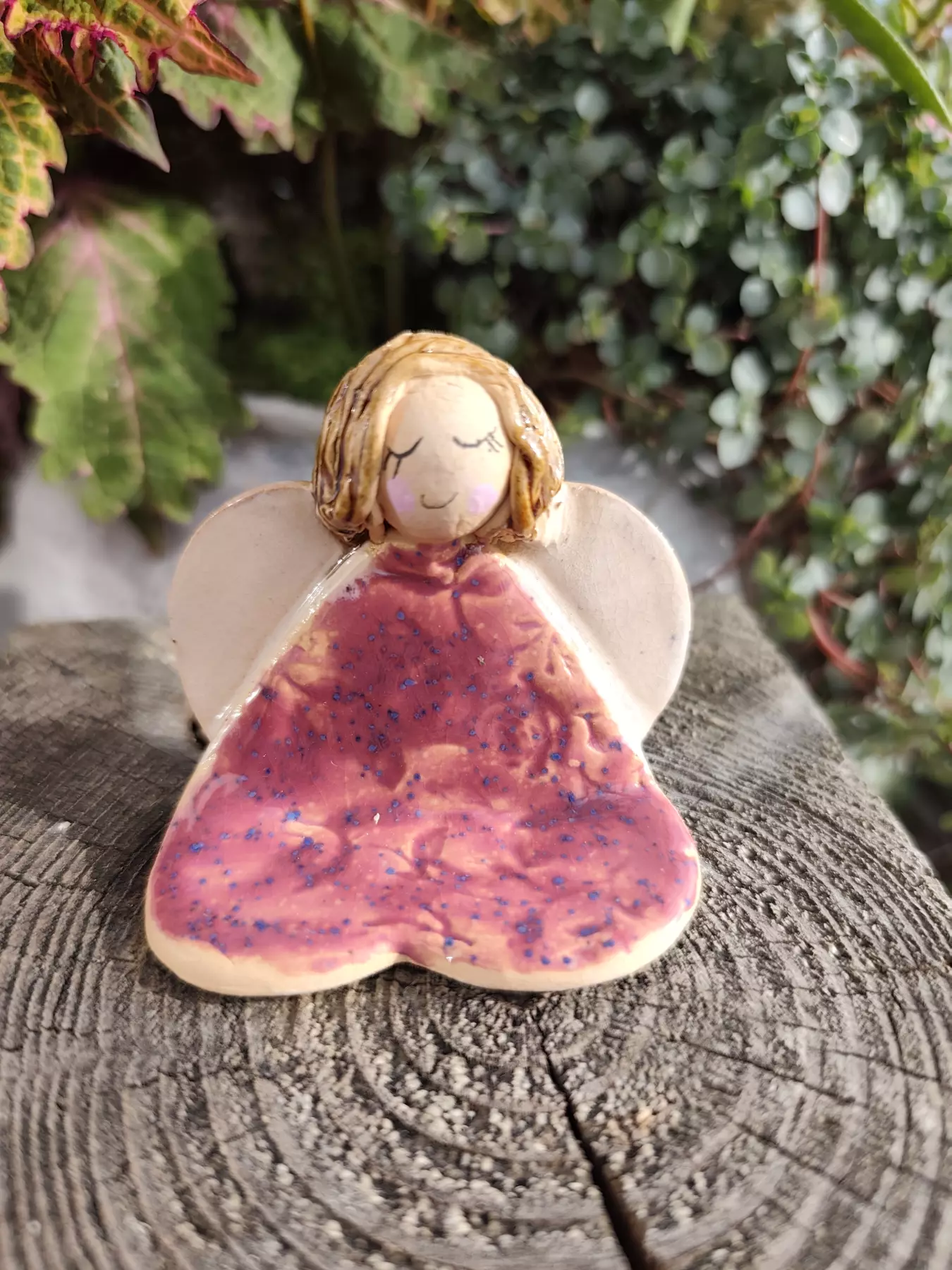 Anioł ceramiczny serduszko 20