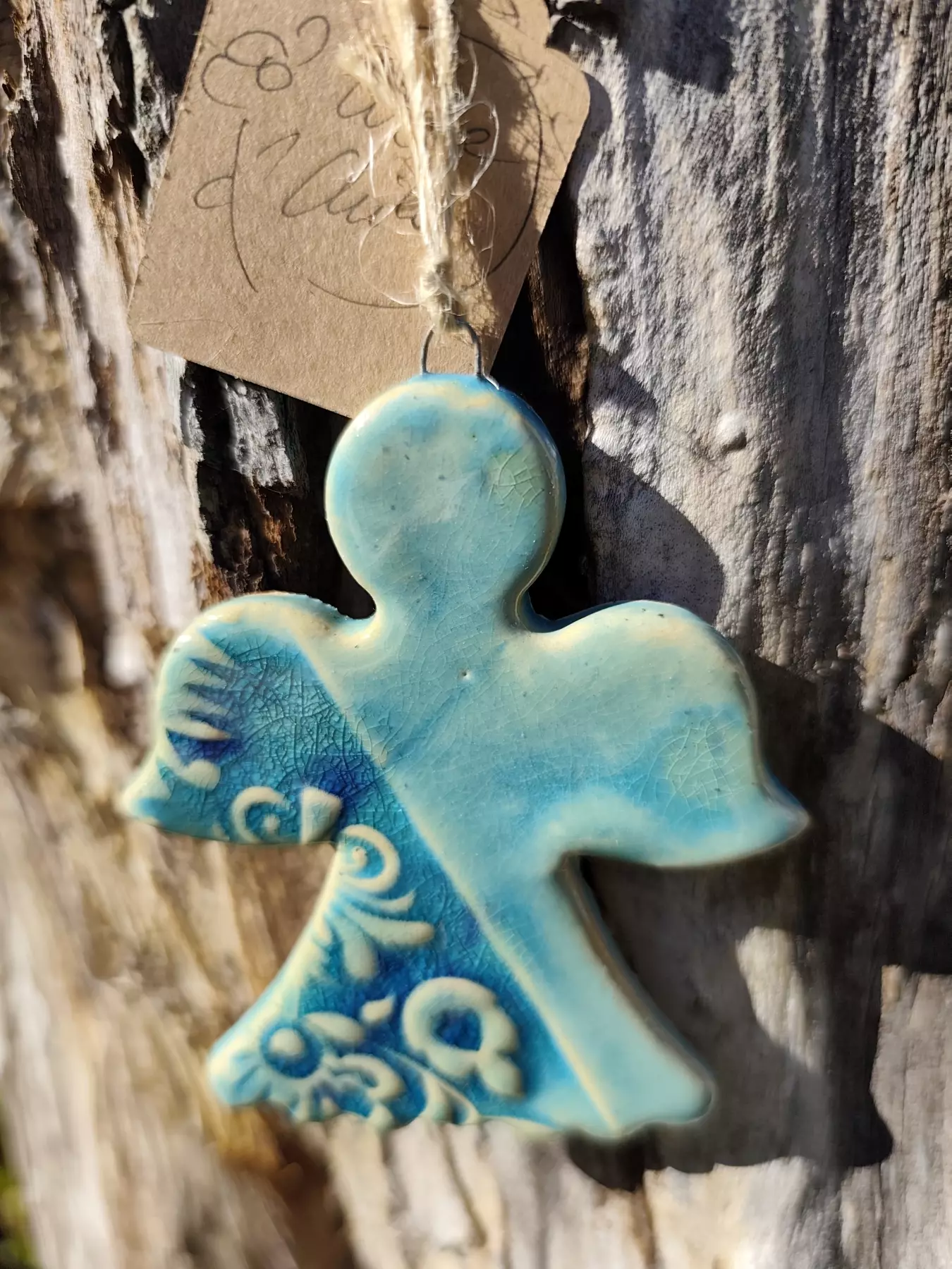 aniołek ceramiczny zawieszka