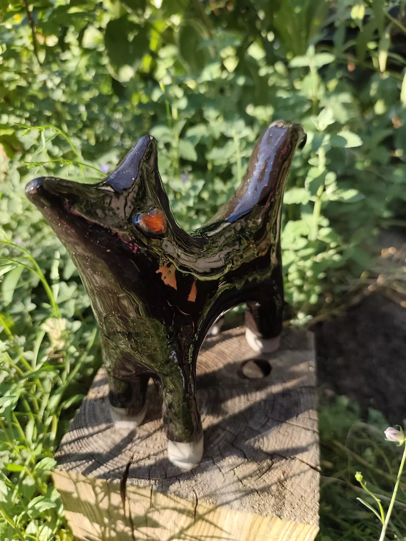 Czarny kot ceramiczny duży