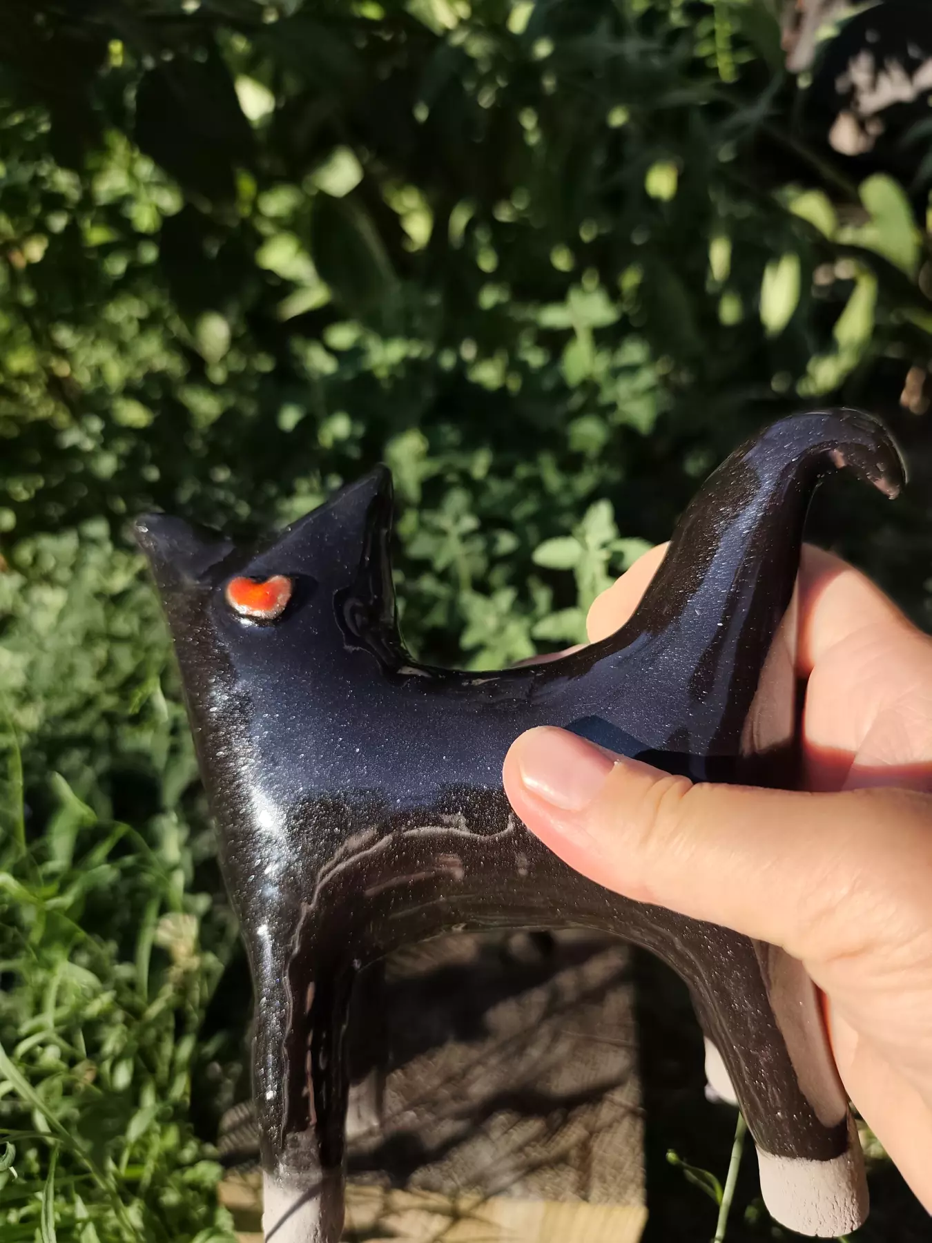 Czarny kot ceramiczny duży