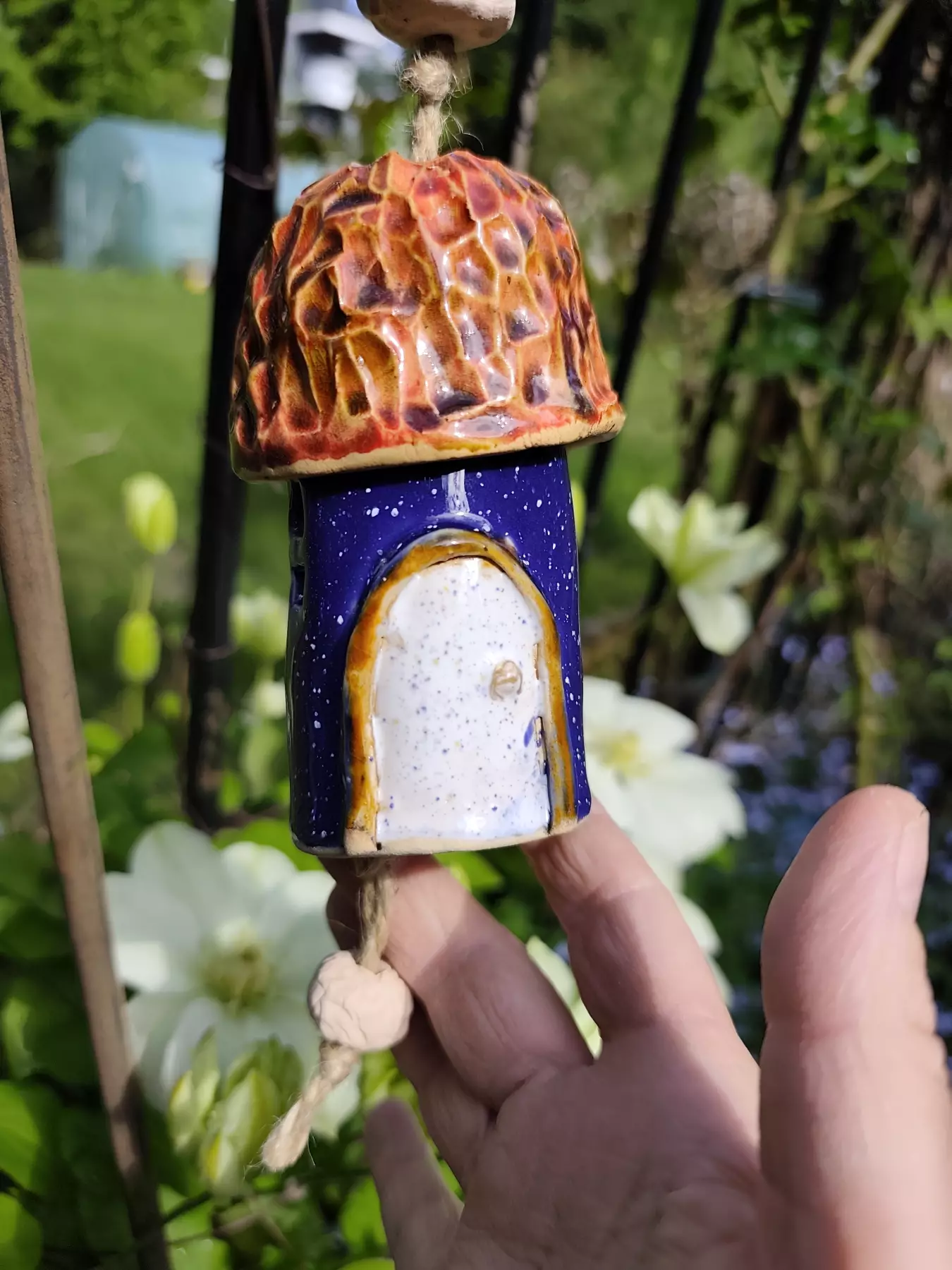 domek dzwonek ceramiczny