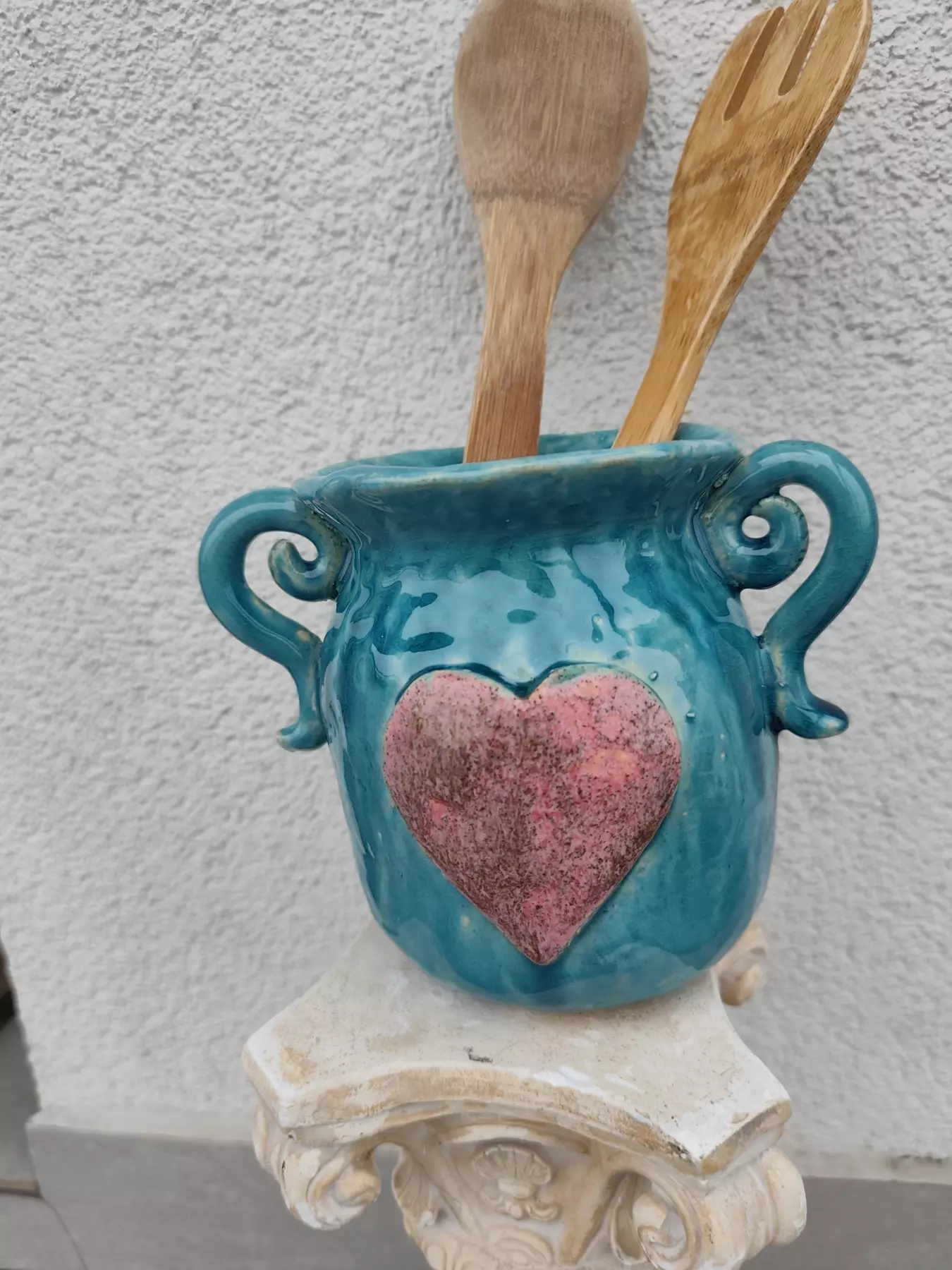 dzbanek ceramiczny na łyżki