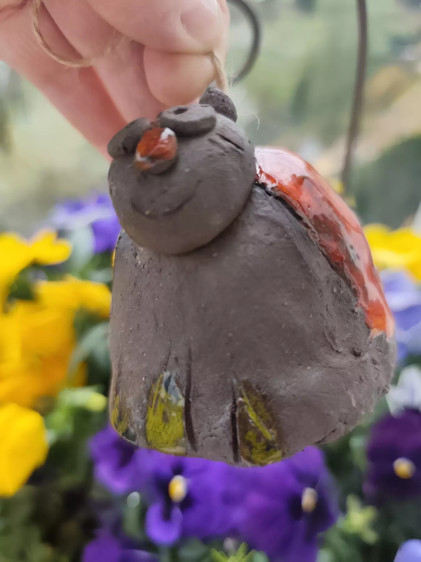 dzwonek ceramiczny biedronka