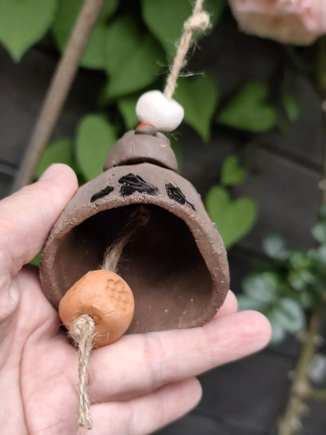 Dzwonek ceramiczny biedronka