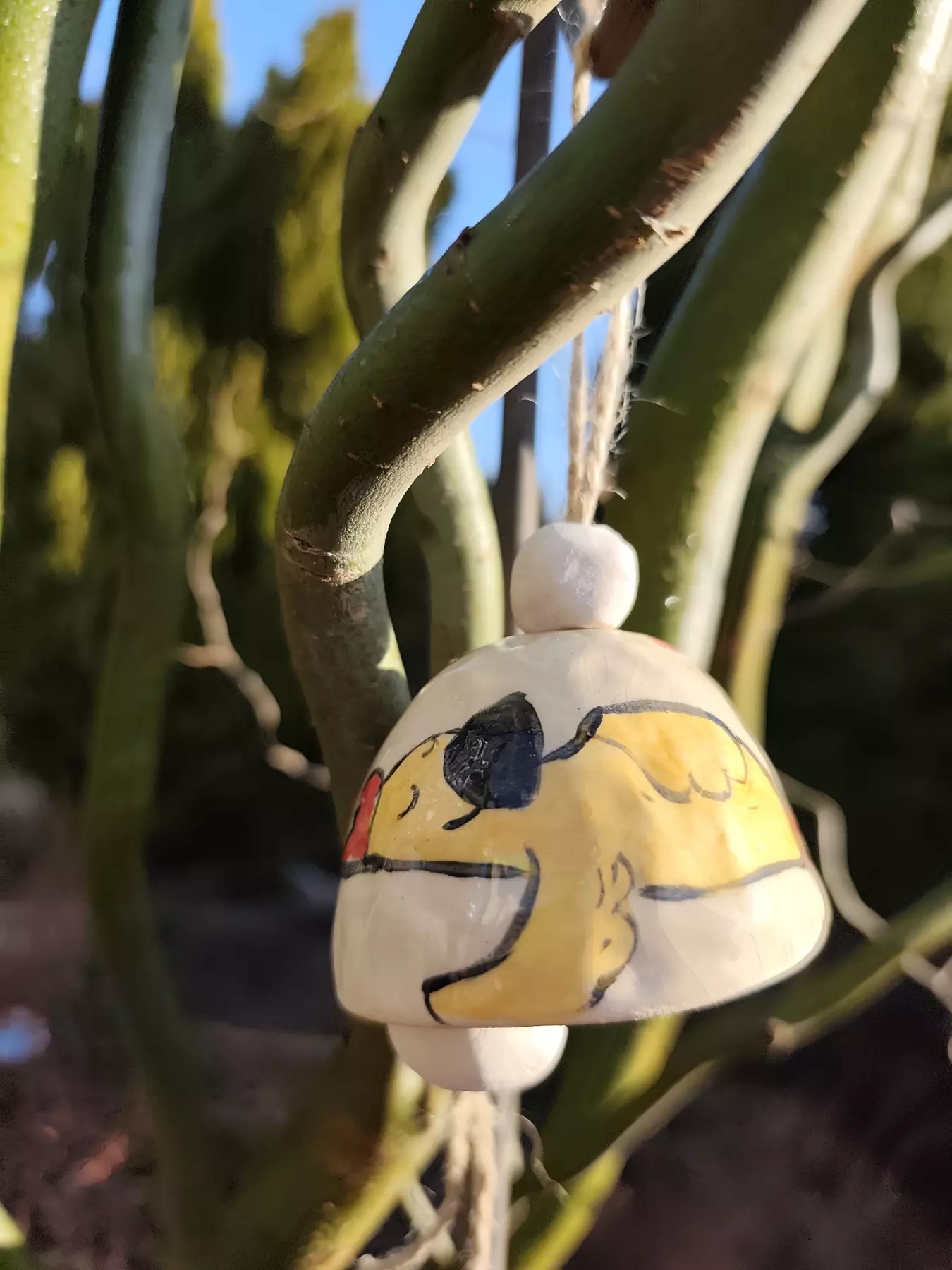 dzwonek ceramiczny ręcznie malowany