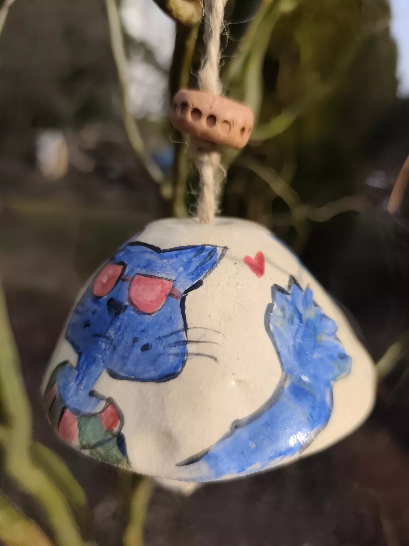 Dzwonek ceramiczny ręcznie malowany