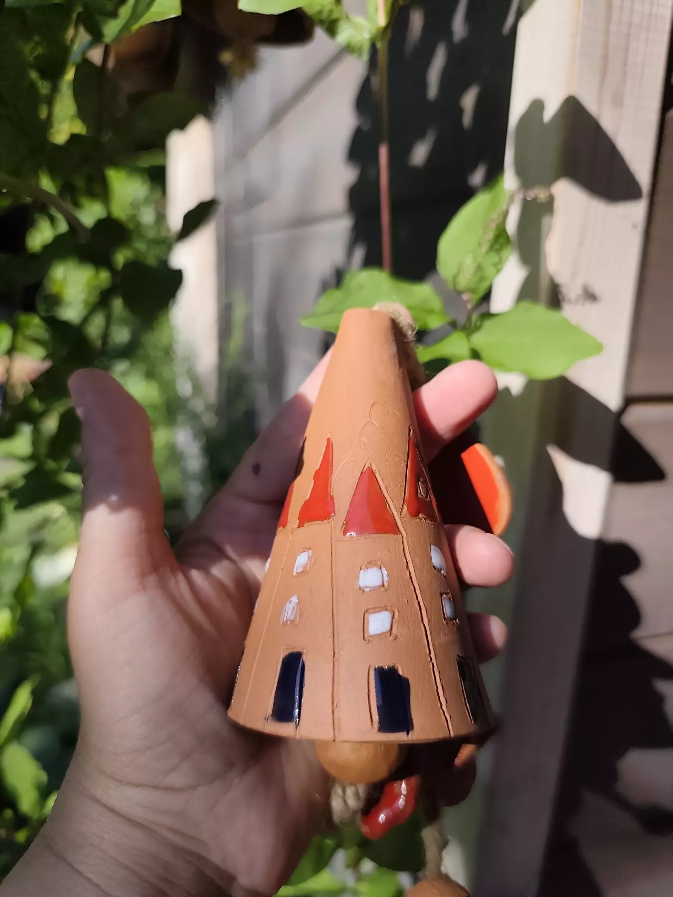 Dzwonek ceramiczny z ptaszkiem
