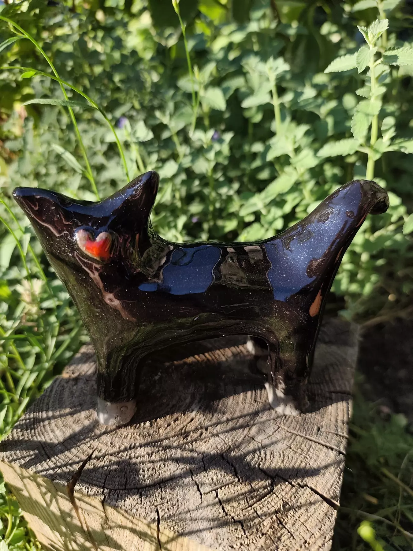 Kot czarny ceramiczny mały