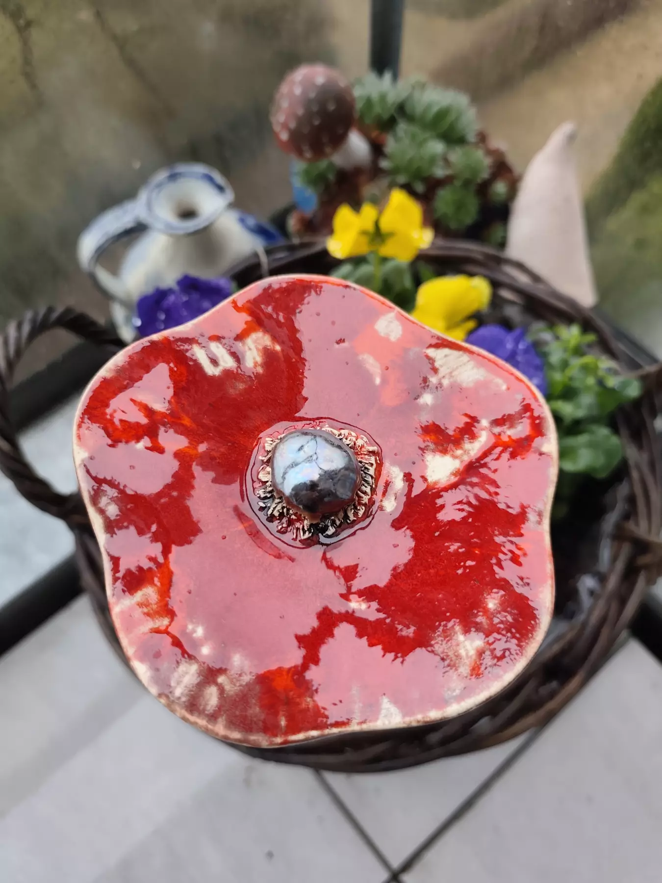 kwiat ceramiczny poidło