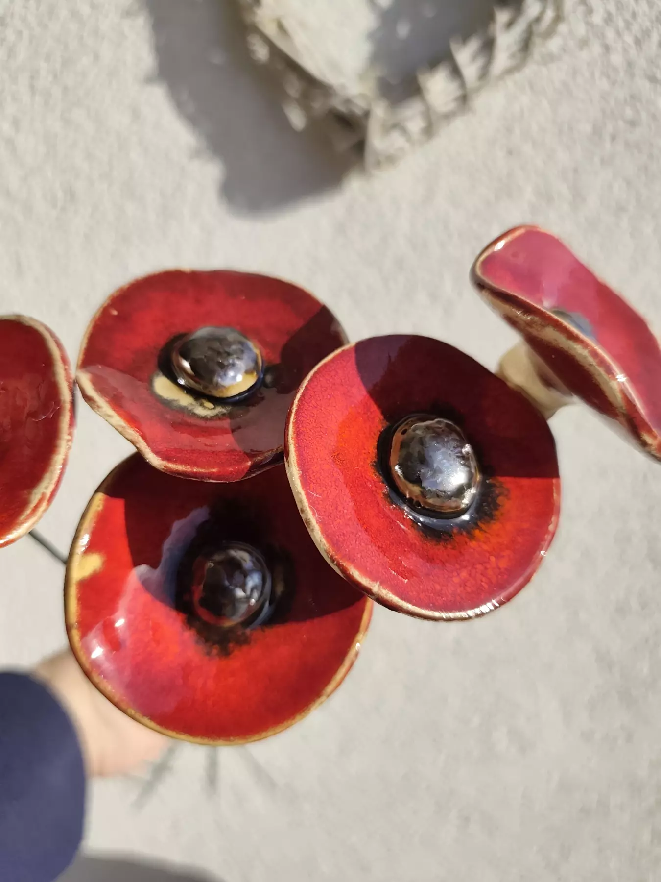 kwiaty ceramiczne 5 szt